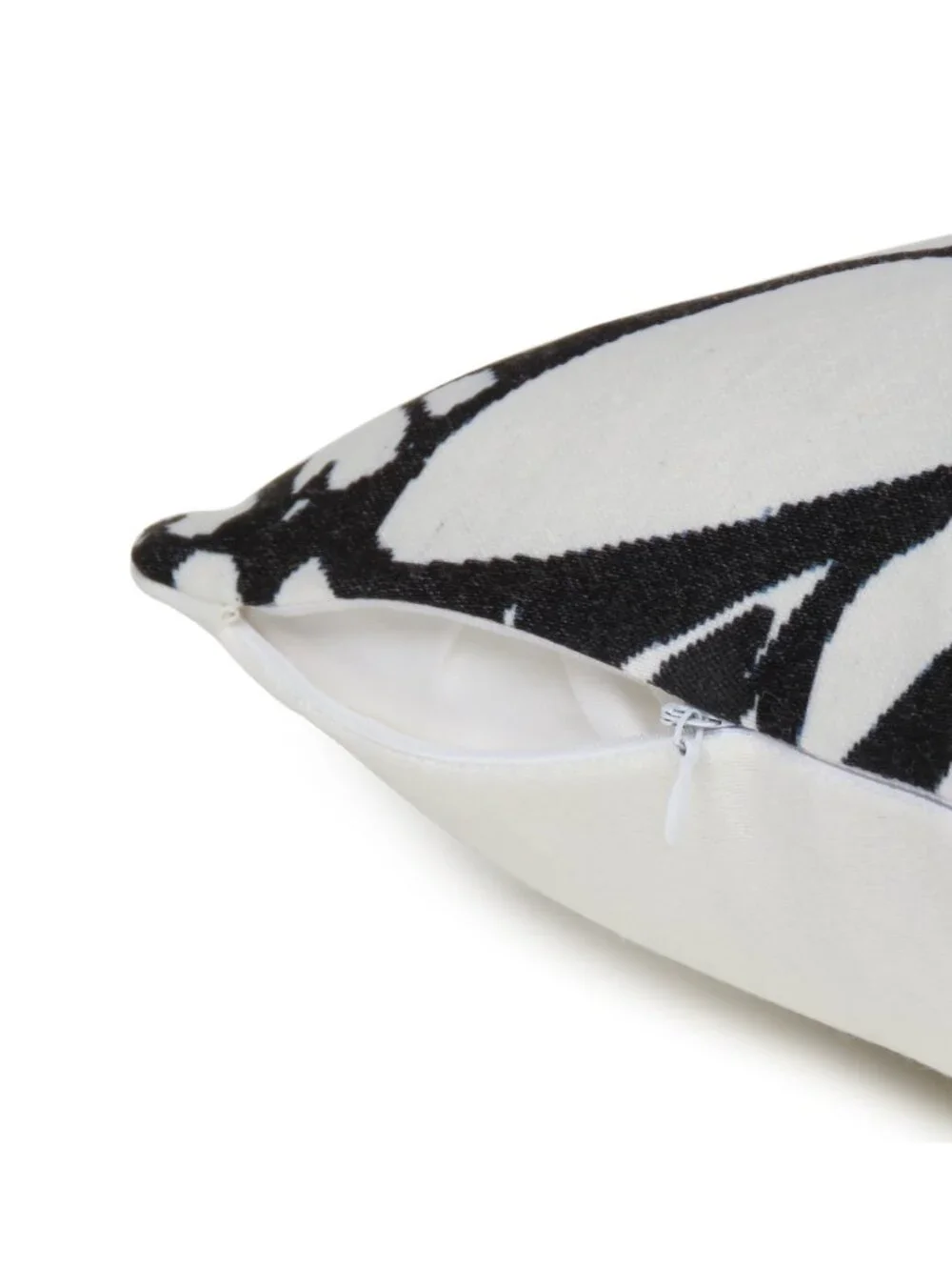 Oussum White Black Floral Printed Cotton Cushion Cover Boho Pillow Case Set Of 2